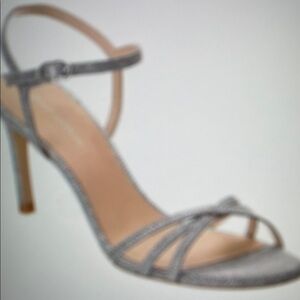 Silver Strappy Heels